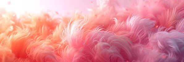 AI generated Abstract fluffy background in orange peach color photo