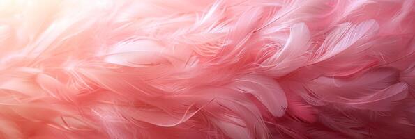 AI generated Beautiful background of pink feathers photo