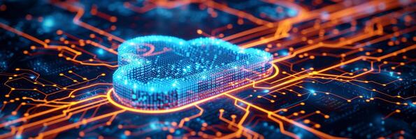 AI generated Discussing Cloud Computing and Innovative Methods of Data Storage photo