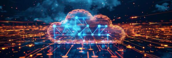 AI generated Discussing Cloud Computing and Innovative Methods of Data Storage photo