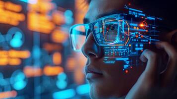 AI generated A business executive employs AI to optimize workflows photo
