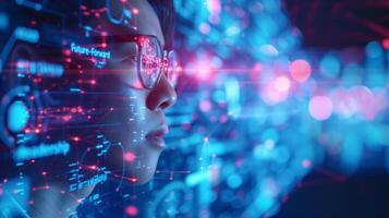 AI generated A business executive employs AI to optimize workflows photo