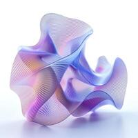 AI generated holographic abstract 3D figure isolated photo