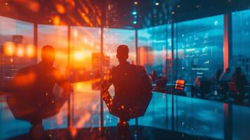 AI generated Business executives utilize AI-driven tools to streamline operations photo