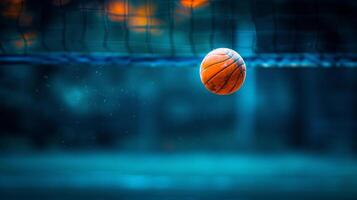 AI generated A Blurred Volleyball in Flight Against an Isolated Background photo