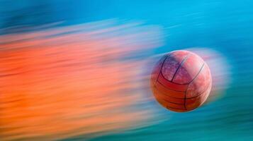 AI generated A Blurred Volleyball in Flight Against an Isolated Background photo