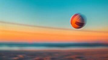 AI generated A Blurred Volleyball in Flight Against an Isolated Background photo