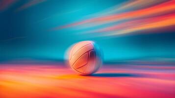 AI generated A Blurred Volleyball in Flight Against an Isolated Background photo