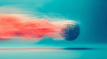 AI generated A Blurred Volleyball in Flight Against an Isolated Background photo