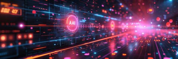 AI generated A business tycoon delves into intricate data visualizations, emphasizing the transformative photo