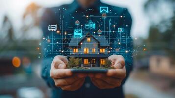 AI generated An agent utilizing digital tools to market properties effectively photo