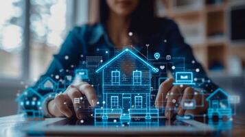 AI generated An agent utilizing digital tools to market properties effectively photo