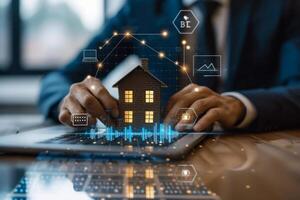 AI generated An agent utilizing digital tools to market properties effectively photo