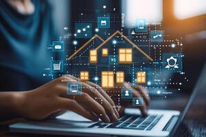 AI generated An agent utilizing digital tools to market properties effectively photo