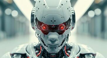 AI generated male robot who possesses the qualities of personality, photo