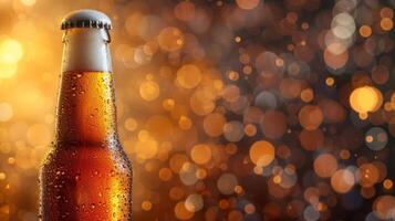 AI generated Beautiful background for beer advertising photo