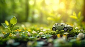 AI generated Beautiful background for car rental advertising photo