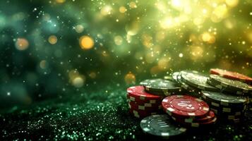 AI generated Beautiful background for casino advertising photo