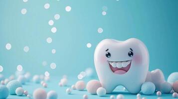 AI generated Beautiful background for dentist advertising photo