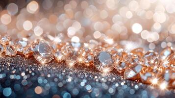 AI generated Beautiful background for jewelry advertising photo