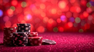 AI generated Beautiful background for poker game advertising photo