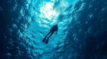 ai generado hermosa antecedentes para skuba buceo publicidad foto