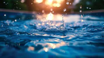 AI generated Beautiful background for swimming advertising photo