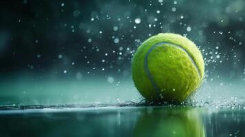 AI generated Beautiful background for tennis sport club advertising photo