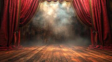 AI generated Beautiful background for theatre advertising photo