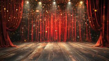 AI generated Beautiful background for theatre advertising photo