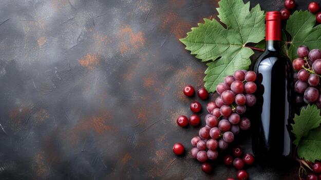 AI generated Beautiful background for wine advertising photo