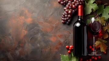 AI generated Beautiful background for wine advertising photo