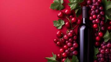 AI generated Beautiful background for wine advertising photo