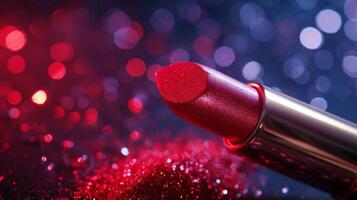 AI generated Beautiful fashion background for lipstick advertising photo