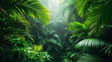 AI generated Beautiful photo of a tropical forest for a background