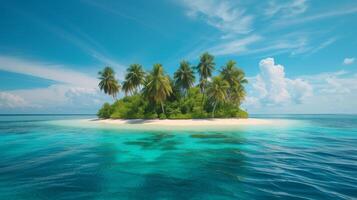 AI generated Beautiful photo of a tropical island for background