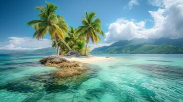 ai generado hermosa foto de un tropical isla para antecedentes