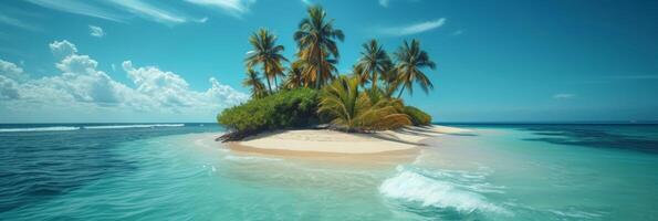 ai generado hermosa foto de un tropical isla para antecedentes