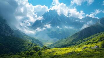 AI generated Beautiful photo of mountains for background