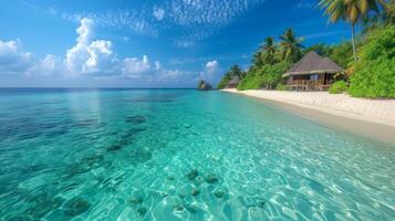 AI generated Beautiful photo of the Maldives for background