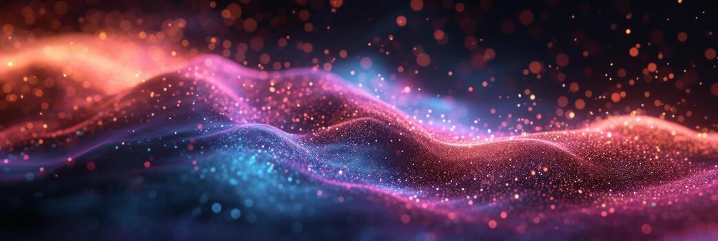 AI generated Dark and neon elements blend seamlessly photo