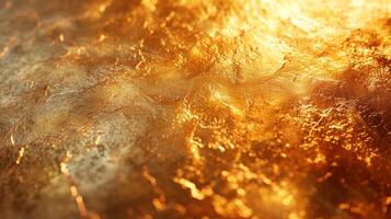 AI generated Gold foil leaf texture, glass effect background photo