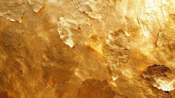 AI generated Gold foil leaf texture, glass effect background photo