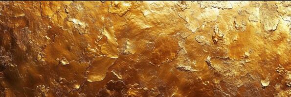 AI generated Gold foil leaf texture, glass effect background photo