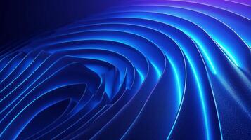 AI generated This design features abstract glowing circle lines set against a dark blue background photo