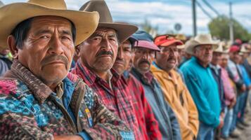 AI generated Agricultural workers in the city recently gathered in protest against tax increases photo