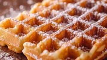 AI generated Beautiful background for Belgian waffles advertising photo