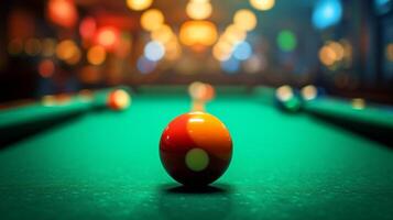 AI generated Beautiful background for Billiards advertising photo