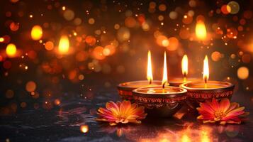 AI generated Beautiful background for Diwali party advertising photo