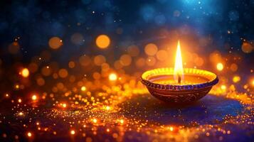 AI generated Beautiful background for Diwali party advertising photo